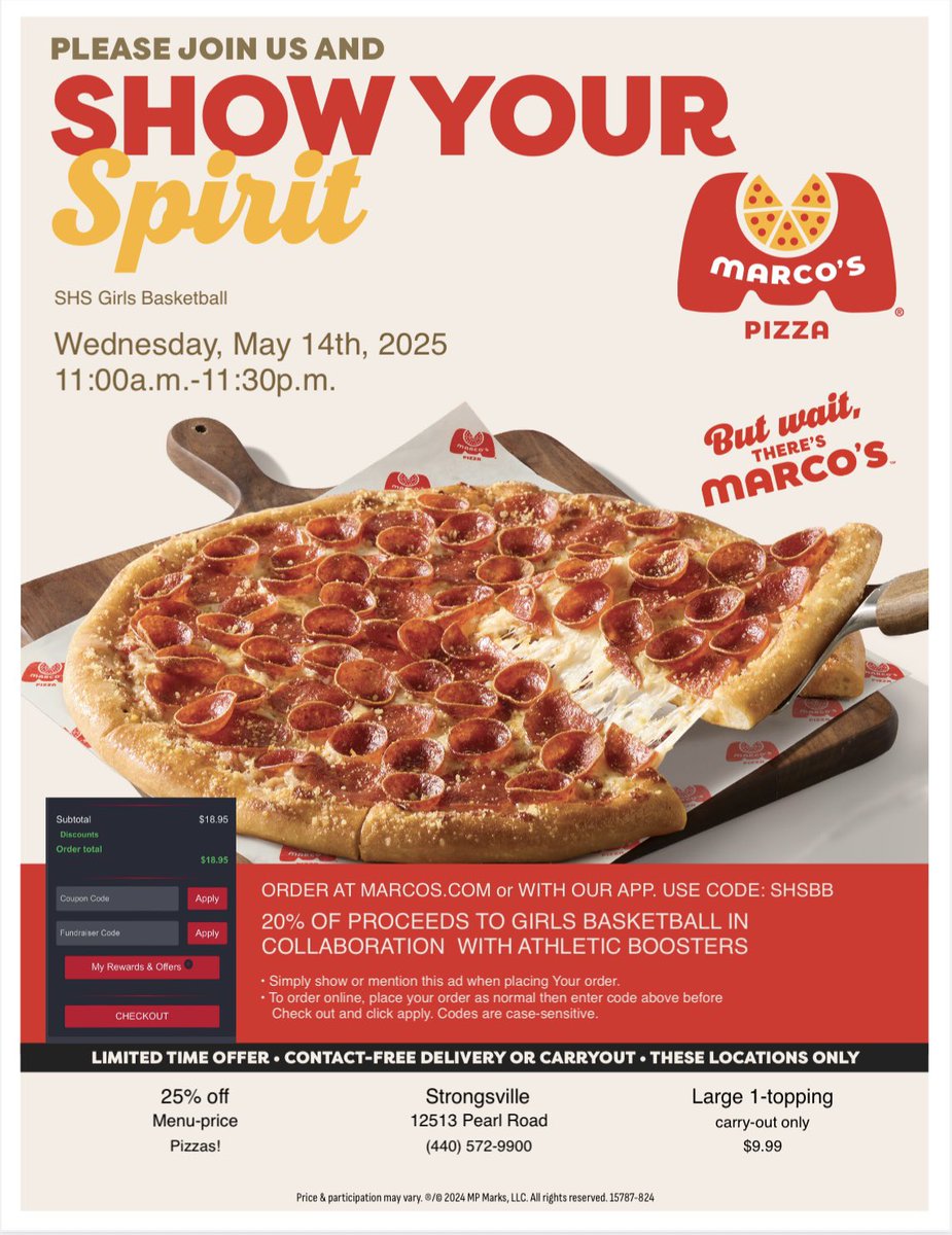 Lady Mustangs Basketball (@ladymustanggb) on Twitter photo Come out and support your Lady Mustangs this Wednesday at Marcos!πππ
<a href="/scsmustangs/">Mustang Athletics</a> <a href="/MarcosPizza/">Marco's Pizza</a> Come out and support your Lady Mustangs this Wednesday at Marcos!πππ
<a href="/scsmustangs/">Mustang Athletics</a> <a href="/MarcosPizza/">Marco's Pizza</a>