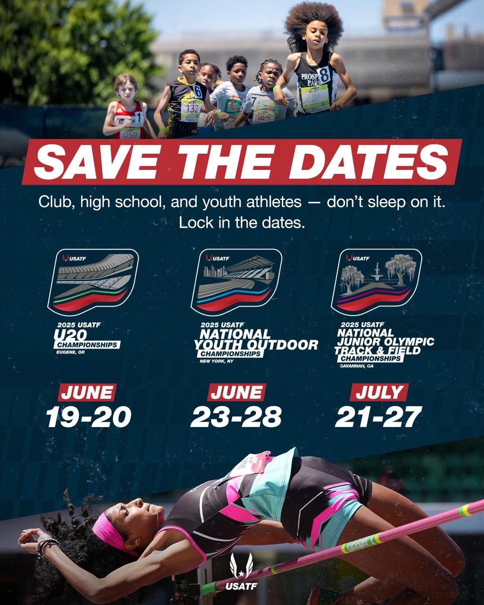 Save the Dates and get yourself to one of our three Junior/Youth Championships!