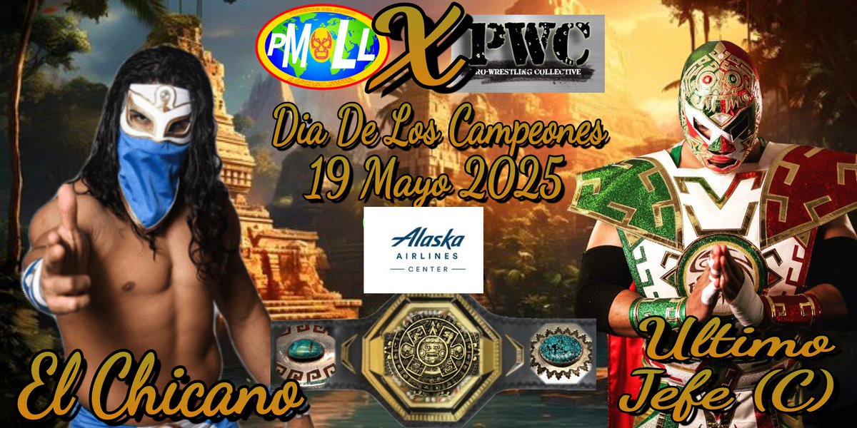 PWCUniversal's tweet image. #PMLL Championship 

Ultimo Jefe (c) vs @AnAZTrashbag