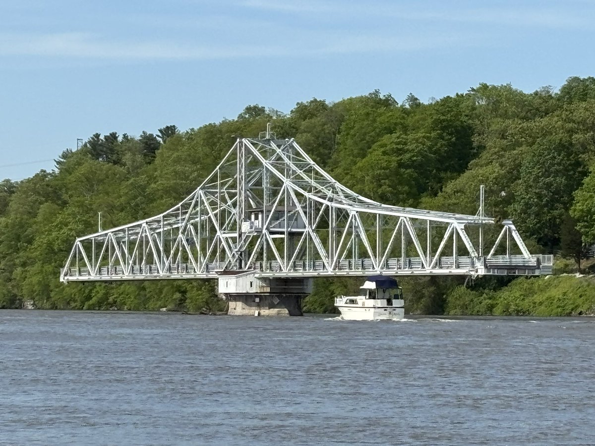 Cool views of the swing bridge over the CT River I’ve never had before. We were exploring the new fishing pier at Eagle Landing  park and timed it just right.