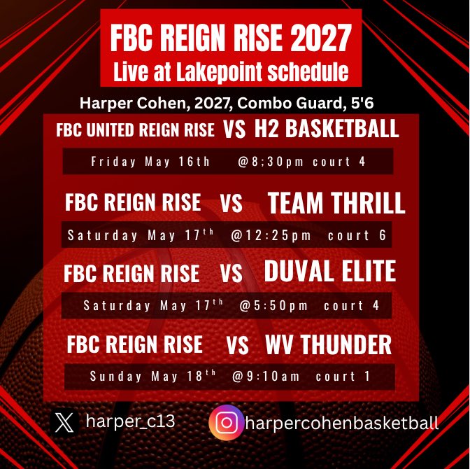 Harper Cohen (@harper_c13) on Twitter photo Come check out me and my team this weekend in Georgia! <a href="/rfvann24/">Rachel Vann</a> <a href="/Fbcreign27rise/">FBC Reign 2027 UA Rise</a> <a href="/CoachVann35/">Justin Vann</a> Come check out me and my team this weekend in Georgia! <a href="/rfvann24/">Rachel Vann</a> <a href="/Fbcreign27rise/">FBC Reign 2027 UA Rise</a> <a href="/CoachVann35/">Justin Vann</a>