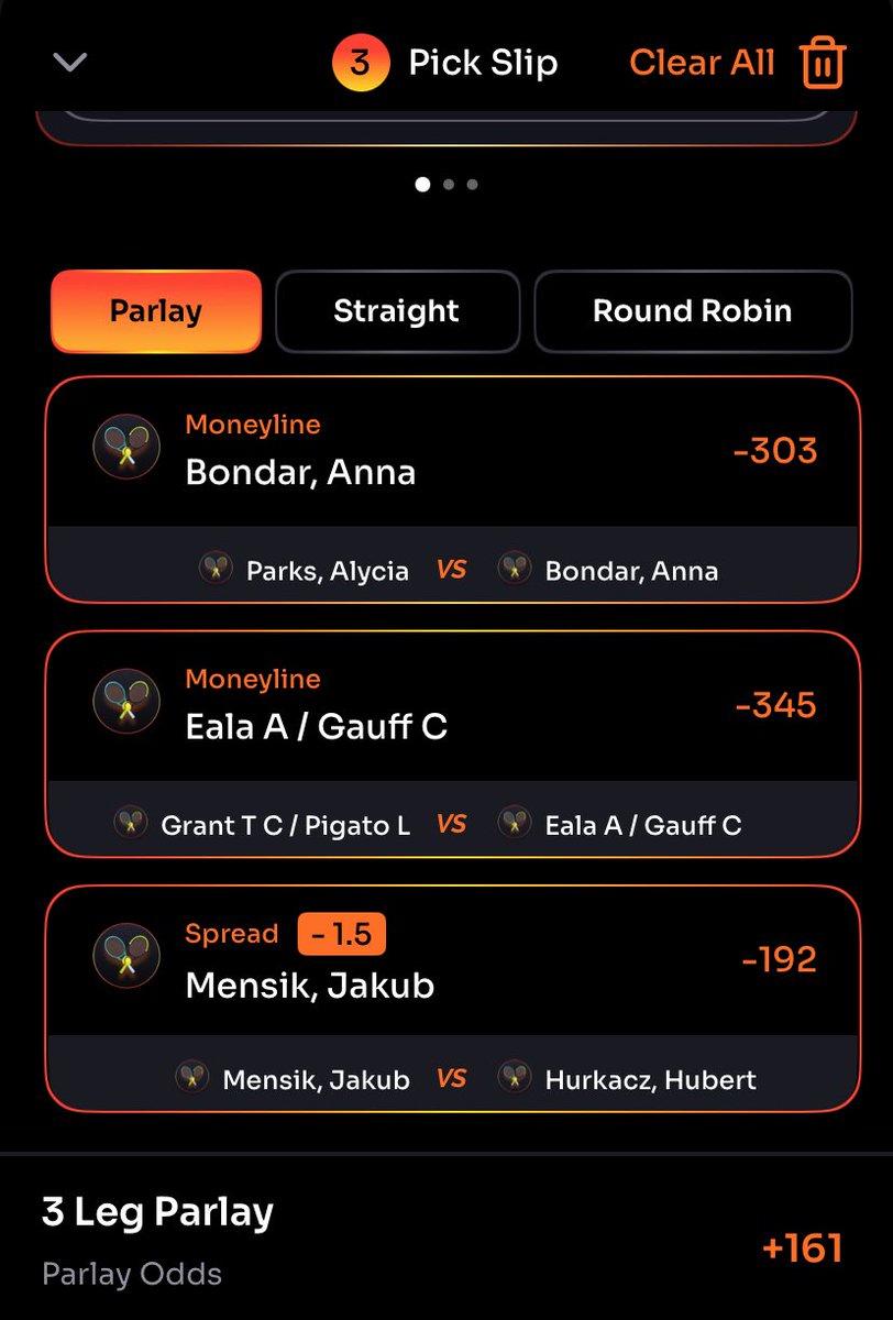 reversebarrypp's tweet image. 1.6x  @rebetapp slip ☢️😅 [Dm me for Rebet code to get free premium 🔥]

Eala/gauff doubles under 19 games @PrizePicks Potd🧨  (47-13 on potds😮‍💨)

Let’s cash out family ❤️‍🔥

#rebet #moneylines #prizepicks #gamblingX