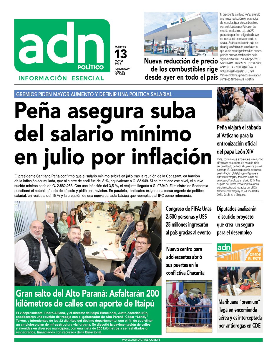 Compartimos la tapa de hoy

Puede leer toda la información ingresando a nuestro sitio web: adndigital.com.py

O recibir las principales noticias en su celular a través del grupo de WhatsApp en el siguiente enlace: chat.whatsapp.com/IDjsLtC8INU8b4…