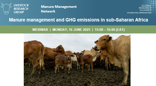 📢Upcoming Webinar : Manure management and GHG emissions in sub-Saharan Africa

Register here : us02web.zoom.us/webinar/regist…