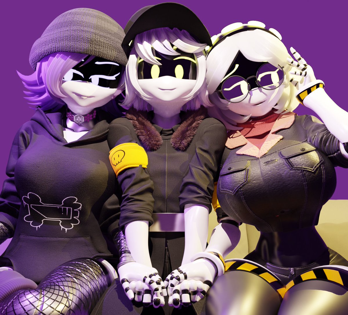 1 Boy
2 Girlfriends 

Uzi, N and V by Me