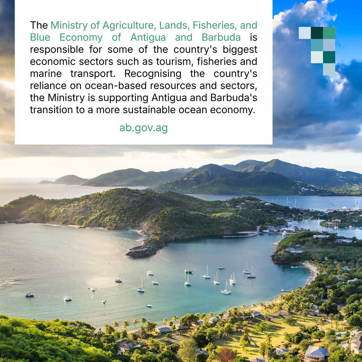 📢 #OceanAccounts to support the #SustainableOceanEconomy in Antigua and Barbuda! 
Welcoming Ministry of Agriculture, Lands, Fisheries, and Blue Economy of Antigua and Barbuda as the newest GOAP Member! 👏
#BeyondGDP #GOAPMember