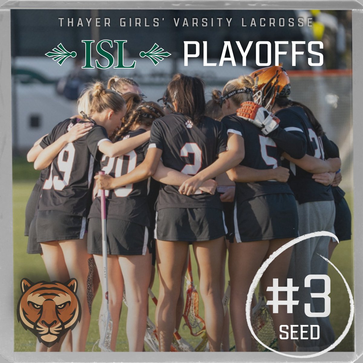 Thayer Academy Athletics (@thayerathletics) on Twitter photo Congratulations to the Girls Varsity Lacrosse team on earning the #3 seed in the ISL Playoffs! They will host <a href="/AthleticsBrooks/">Brooks Athletics</a> on Wednesday @ 3:30 PM. Congratulations to the Girls Varsity Lacrosse team on earning the #3 seed in the ISL Playoffs! They will host <a href="/AthleticsBrooks/">Brooks Athletics</a> on Wednesday @ 3:30 PM.