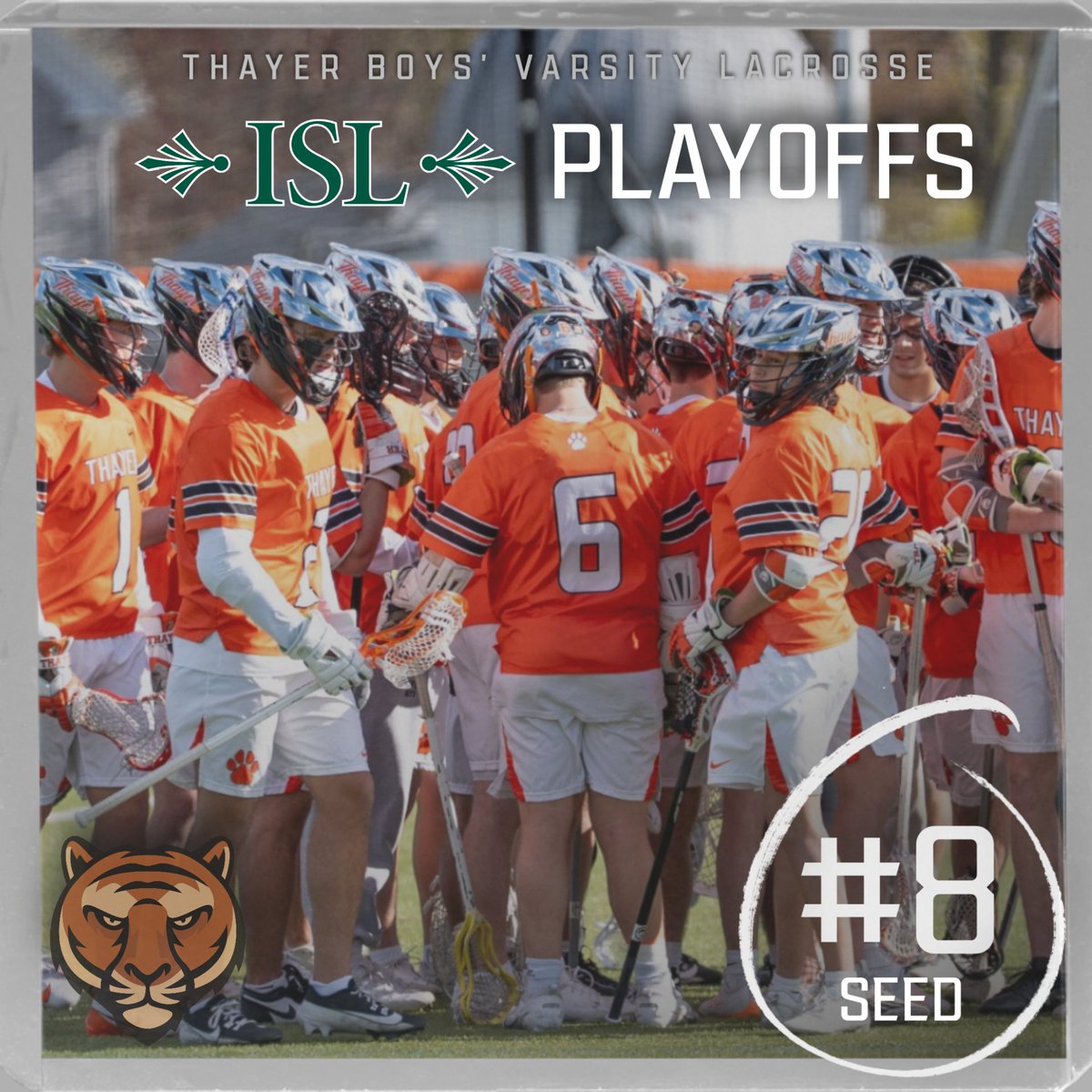 Thayer Academy Athletics (@thayerathletics) on Twitter photo Congratulations to the Boys Varsity Lacrosse team on earning the #8 seed in the ISL Playoffs! They will be on the road to <a href="/BelmontHill/">Belmont Hill School</a> on Wednesday @ 4:30 PM. Congratulations to the Boys Varsity Lacrosse team on earning the #8 seed in the ISL Playoffs! They will be on the road to <a href="/BelmontHill/">Belmont Hill School</a> on Wednesday @ 4:30 PM.