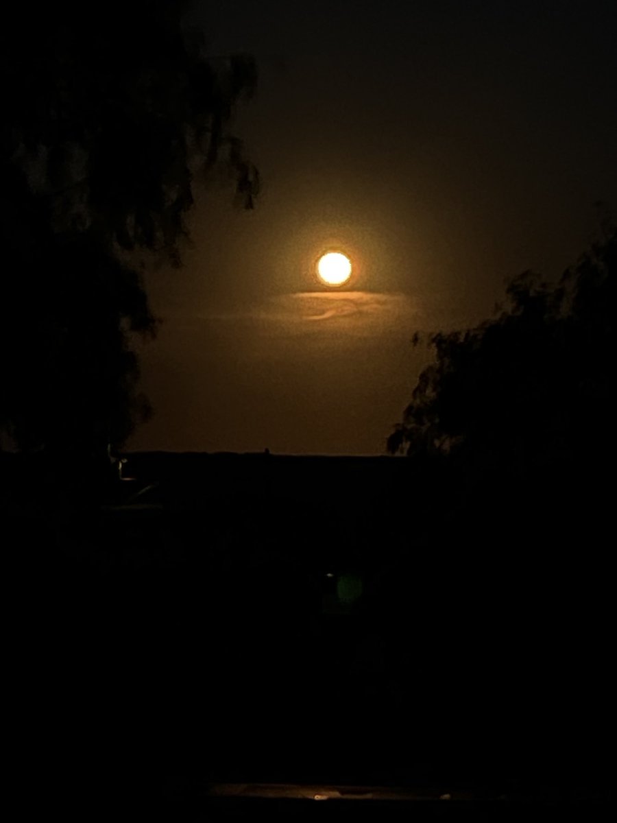 Full moon shining bright in Starbase, TX.