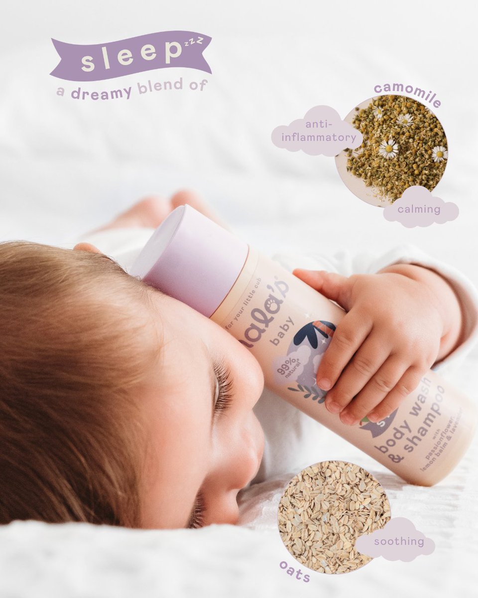 Help your cub unwind with our clean, calming Sleep range 🪻☁️ 

✨ 99% natural
✨ safe for newborns
✨ allergen-free fragrance

"Thank you so, so much to Nala's Baby for giving our precious boy the peaceful night's sleep he has wanted for so long." 🥹

nalasbaby.com/collections/sl…