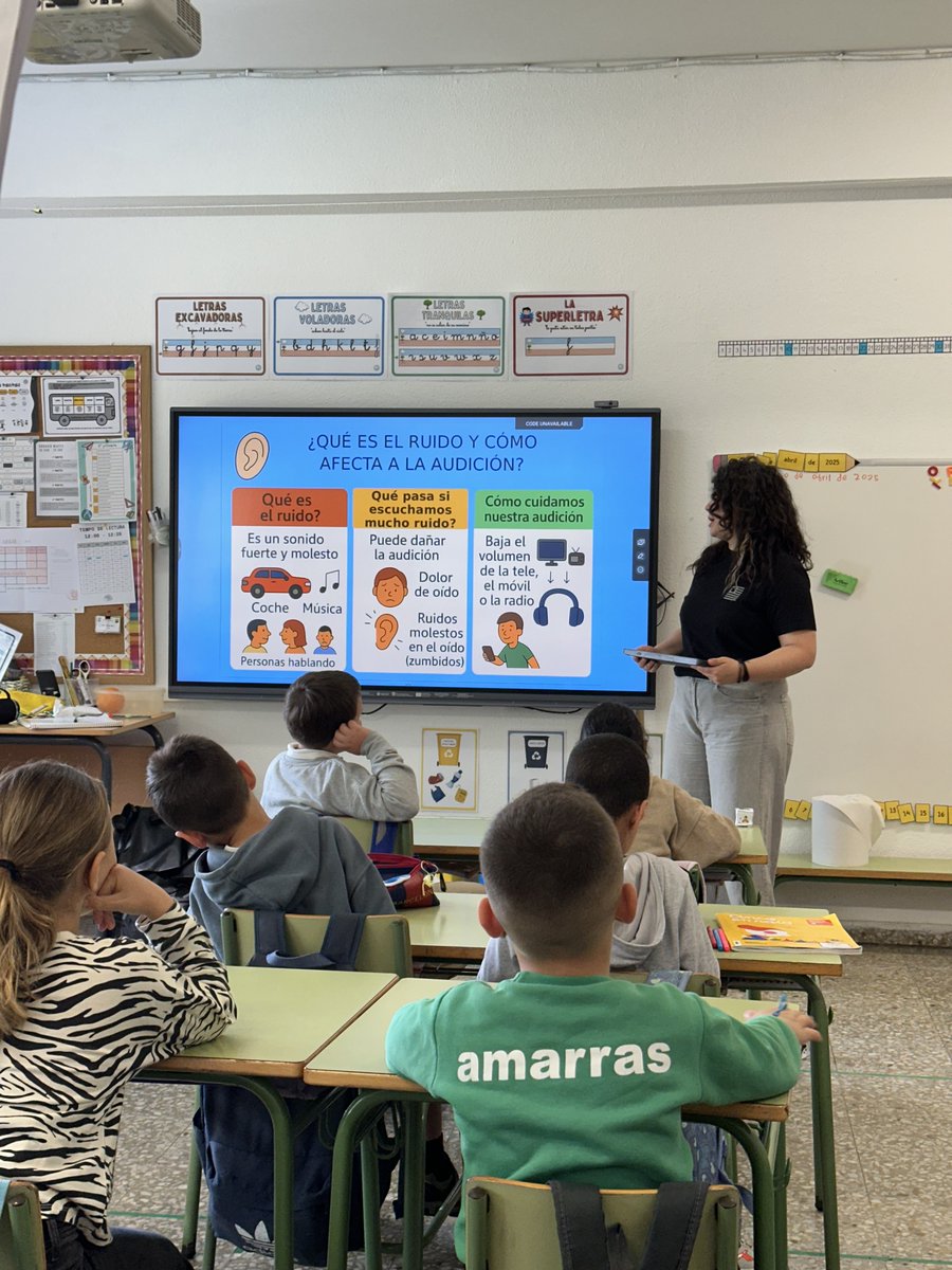 Recentemente o noso servizo de accesibilidade realizou unha sensibilización sobre o ruído, espazos acusticamente saudabres e a perda auditiva para nenos e nenas. Moitas grazas a todos os colexios por contar co noso equipo.
Mas info: acopros.org/noticia.php?id…
