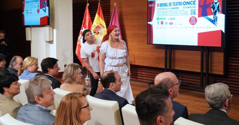 ONCE_oficial's tweet photo. Gracias a la colaboración del Ayuntamiento de @MADRID, la 19 #BienalTeatrONCE llegará a los teatros:
🗓️ 22/5 @fernangomezCCV
🗓️ 24/5 @TeatroEspanol
Y contará con una carpa divulgativa toda la semana en Pza de España
#TeatrONCE #ActoresCiegos #ONCECultura @ComunidadMadrid