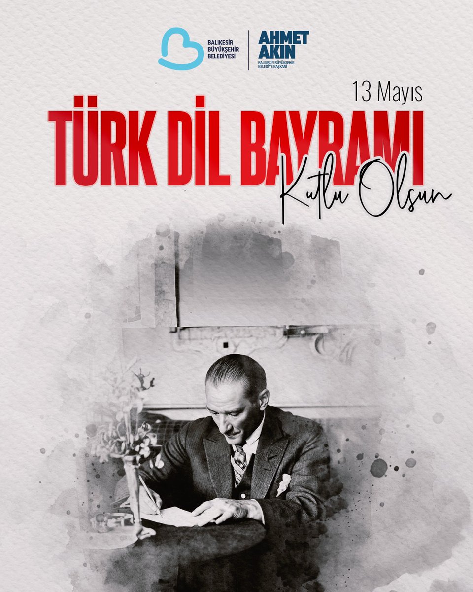 Gazi Mustafa Kemal Atatürk’ün “Türk demek, Türkçe demektir” sözünü görev bilerek Cumhuriyetimizin en büyük hazinesi olan Türk diline sahip çıkmaya ve onu koruyarak gelecek nesillere aktarmaya devam edeceğiz.

13 Mayıs Türk Dil Bayramı kutlu olsun. 🇹🇷