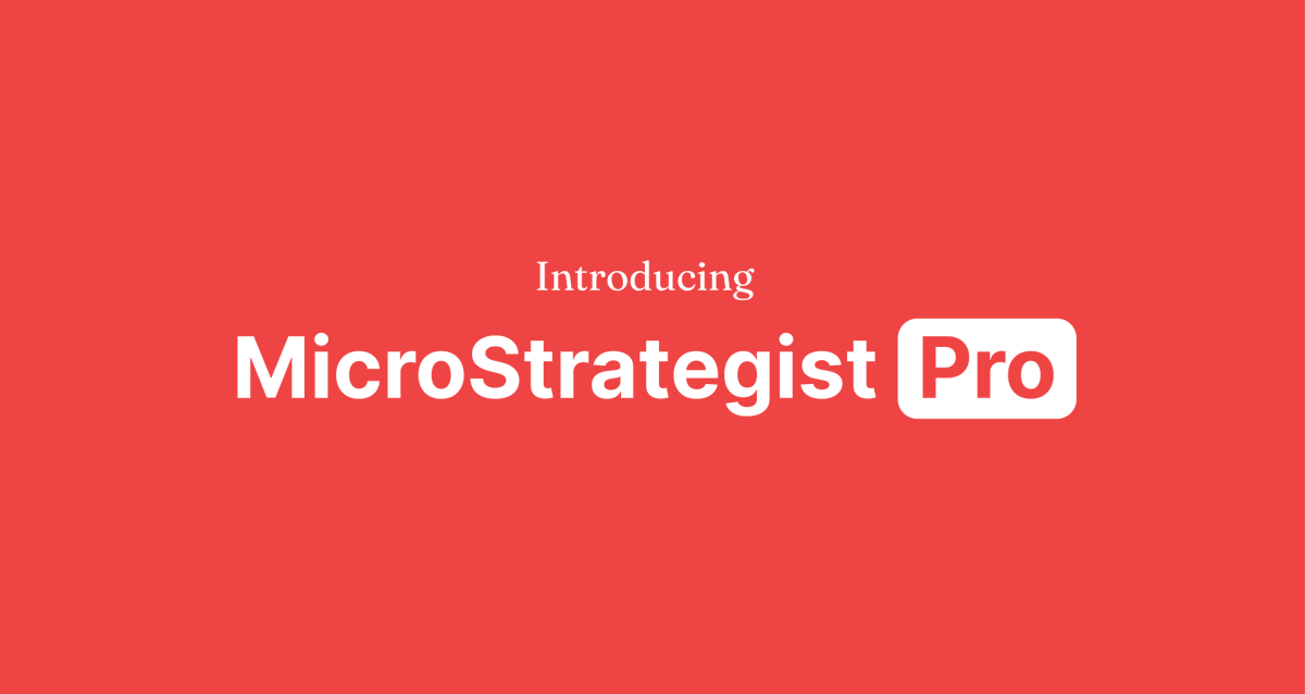 BitcoinPowerLaw's tweet image. A note about the future of MicroStrategist
@martykendall2 and I would both like to spend less time in the fiat mines and more time building tools and writing insightful articles at MicroStrategist.com.
So we've launched MicroStrategist Pro, a $9.99/month subscription that…