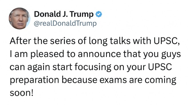 UPSC notification by Donald Trump

#UPSCPrelims2025  #UPSC