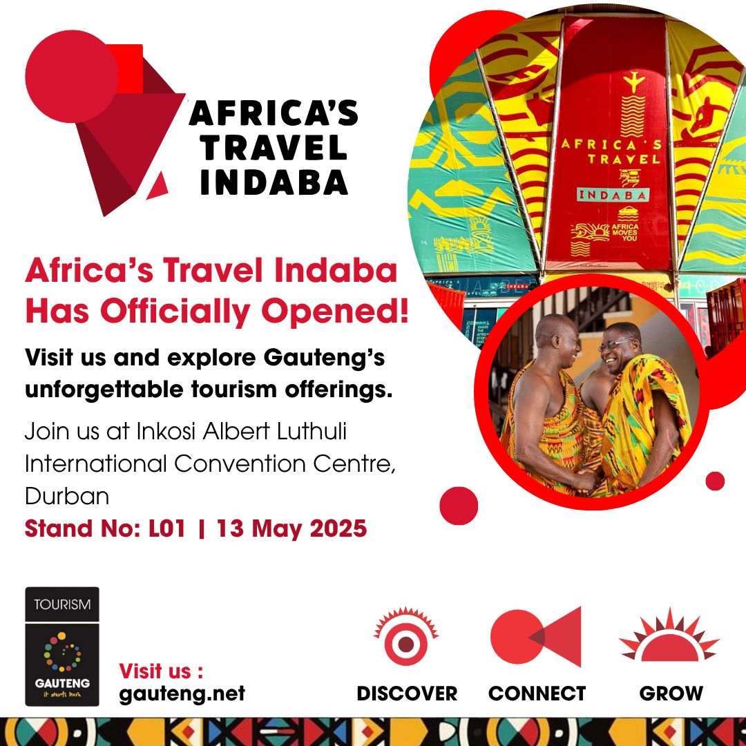 Africa's Travel Indaba is live! Visit Gauteng Tourism at Stand L01, ICC Durban, on May 13, 2025, to explore unforgettable Gauteng experiences. Full exhibitor list &amp; info: gauteng.net/africas-travel…
#AfricasTravelIndaba #VisitGauteng