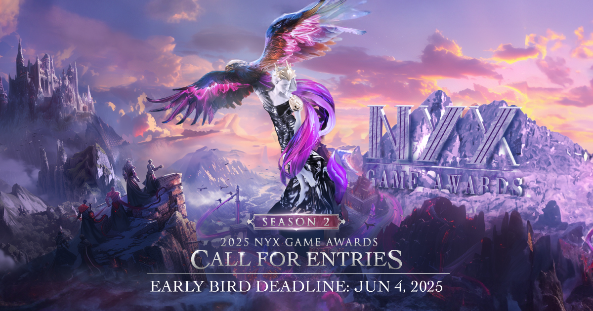 2025 NYX Game Awards Season 2 is calling for Early Bird Entries!
S2 Early Bird Deadline: June 4, 2025
Enter today: nyxgameawards.com

#IAA #IAAAwards #Internationalawards #Internationalawardsassociate #NYX #NYXAwards #NYXGameAwards #gameawards #gameoftheyear #indiegamedev