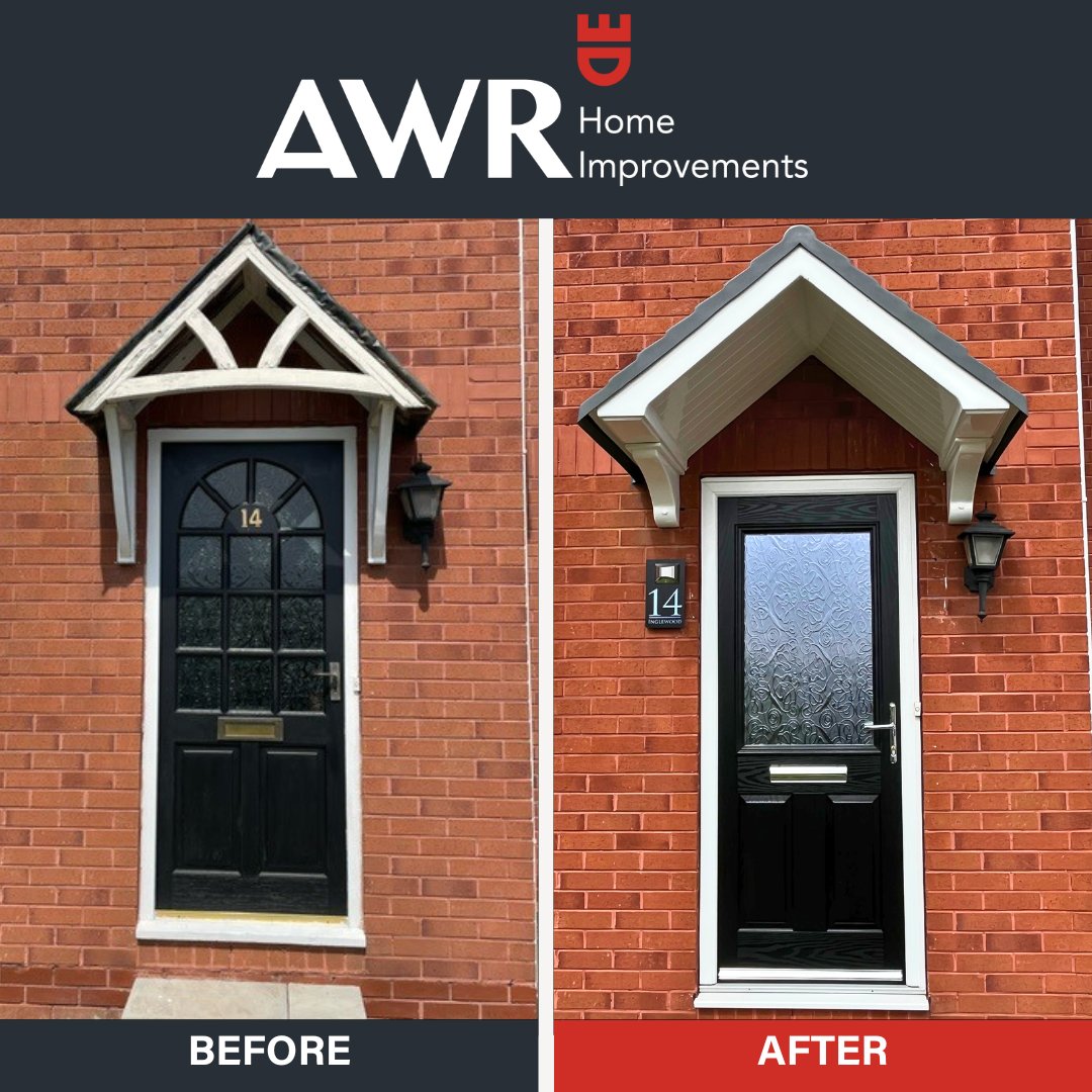 ARoofline's tweet image. What a transformation! 👏 The composite door and canopy really enhance both the security and curb appeal of the property. 
#HomeImprovement #SecurityUpgrade #CurbAppeal 🏡🚪
