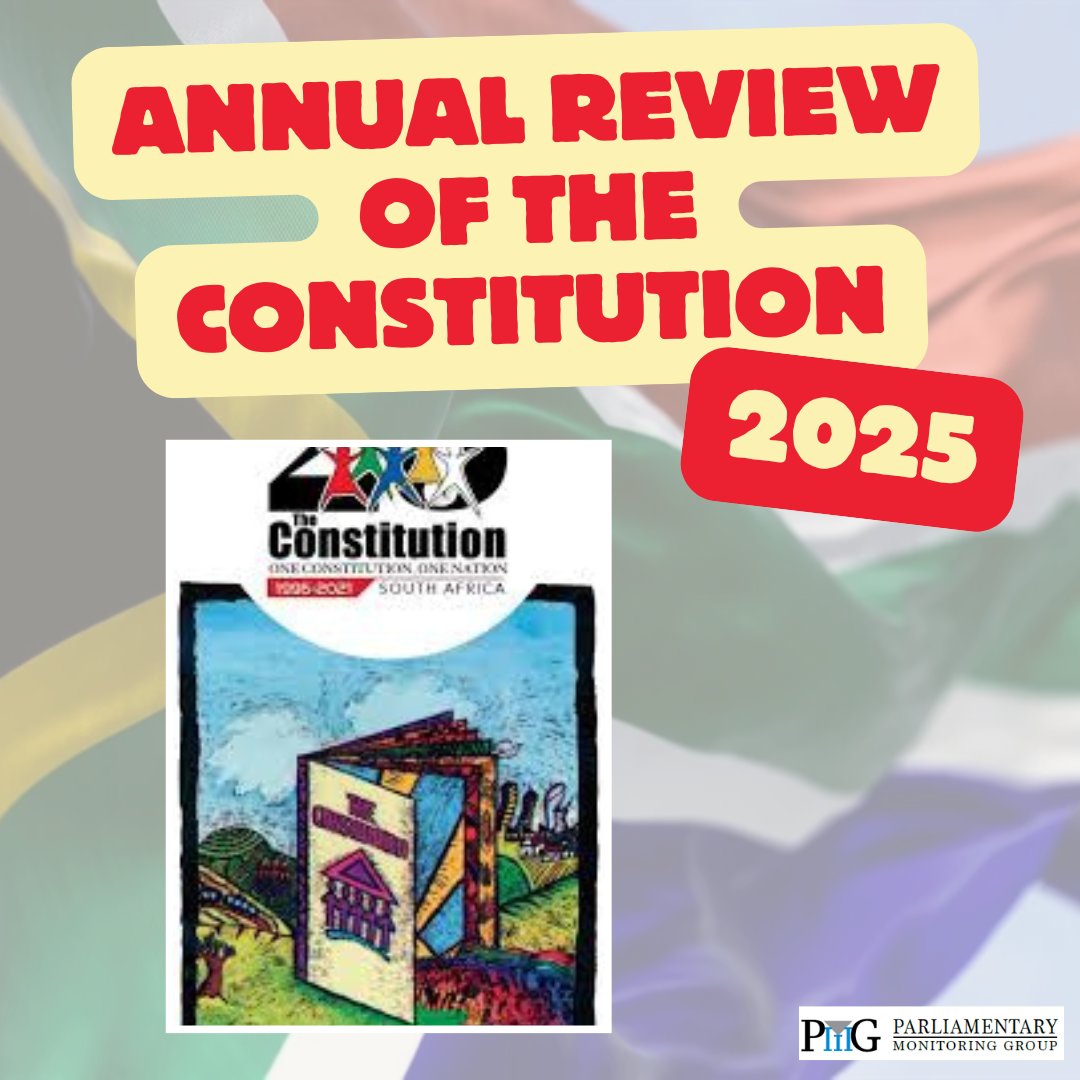 Unpacking the Annual Review of the Constitution &amp; Interview with Co-Chair of Joint Constitutional Review Committee.

Read it here: pmg.org.za/blog/Annual%20…
