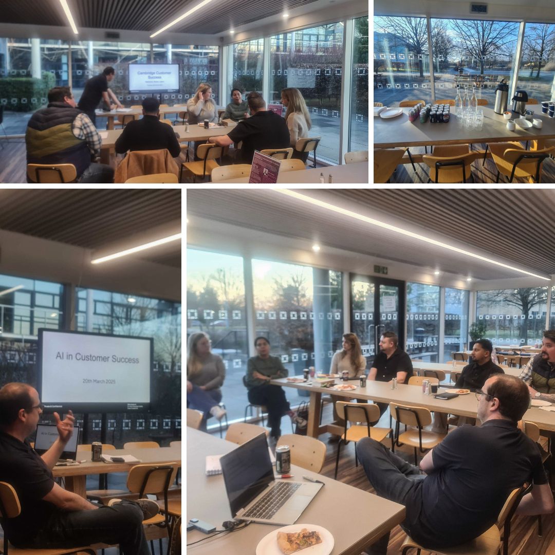 #FreeEvent Cambridge Customer Success  - informal networking meetup of people working within #CustomerSuccess in #Cambridge.
A ticket is required.
🟢Hosted by SJIC member tenant Green Custard.
📅Thursday 15 May
🕠5:30 - 7:30pm 
🎫ow.ly/qcjl50VR3eR