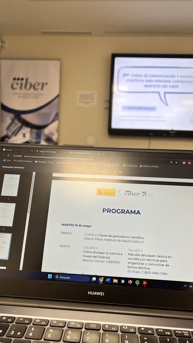 Erika Pineda (@eri_pinedar) on Twitter photo Ready to kick off day two of the science communication and outreach course organized by @ciberISCIII.
A great opportunity to keep growing as a Marie Curie Fellow within the <a href="/postdocAristos/">ARISTOS Postdoc</a>
Let’s make science communication impactful!
#MarieCurie #CIBER #ARISTOS Program #SciComm Ready to kick off day two of the science communication and outreach course organized by @ciberISCIII.
A great opportunity to keep growing as a Marie Curie Fellow within the <a href="/postdocAristos/">ARISTOS Postdoc</a>
Let’s make science communication impactful!
#MarieCurie #CIBER #ARISTOS Program #SciComm
