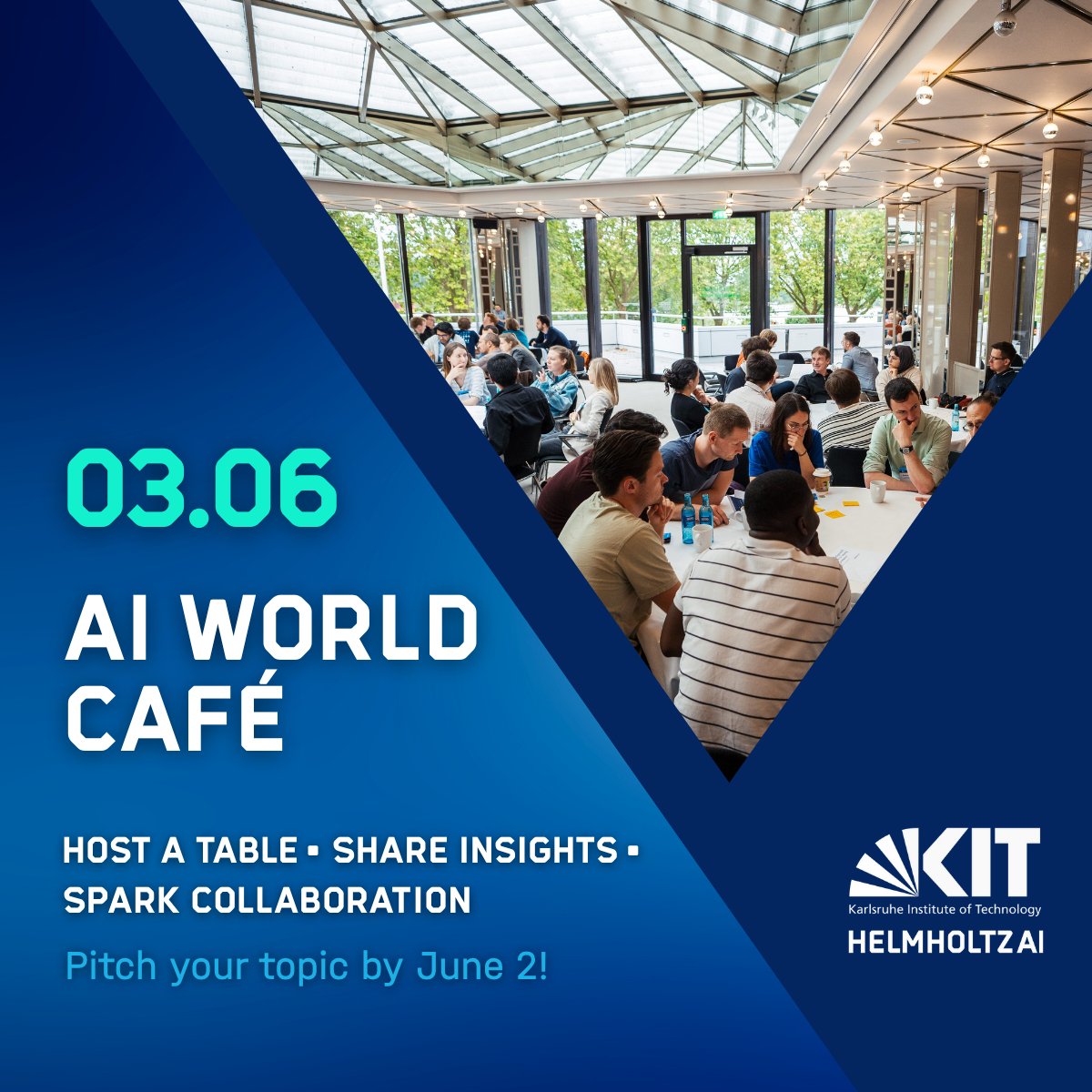 helmholtz_ai's tweet image. 🌍 Join the AI World Café at #HAICON25 - June 3, 9-11 AM! Small-group discussions on AI topics that matter.
Want to host a table? Guide a session and share your expertise - no slides needed!
🔗 Contribute a topic: haicon.cc/ai-world-cafe/
#HAICON25 #AIResearch #Collaboration