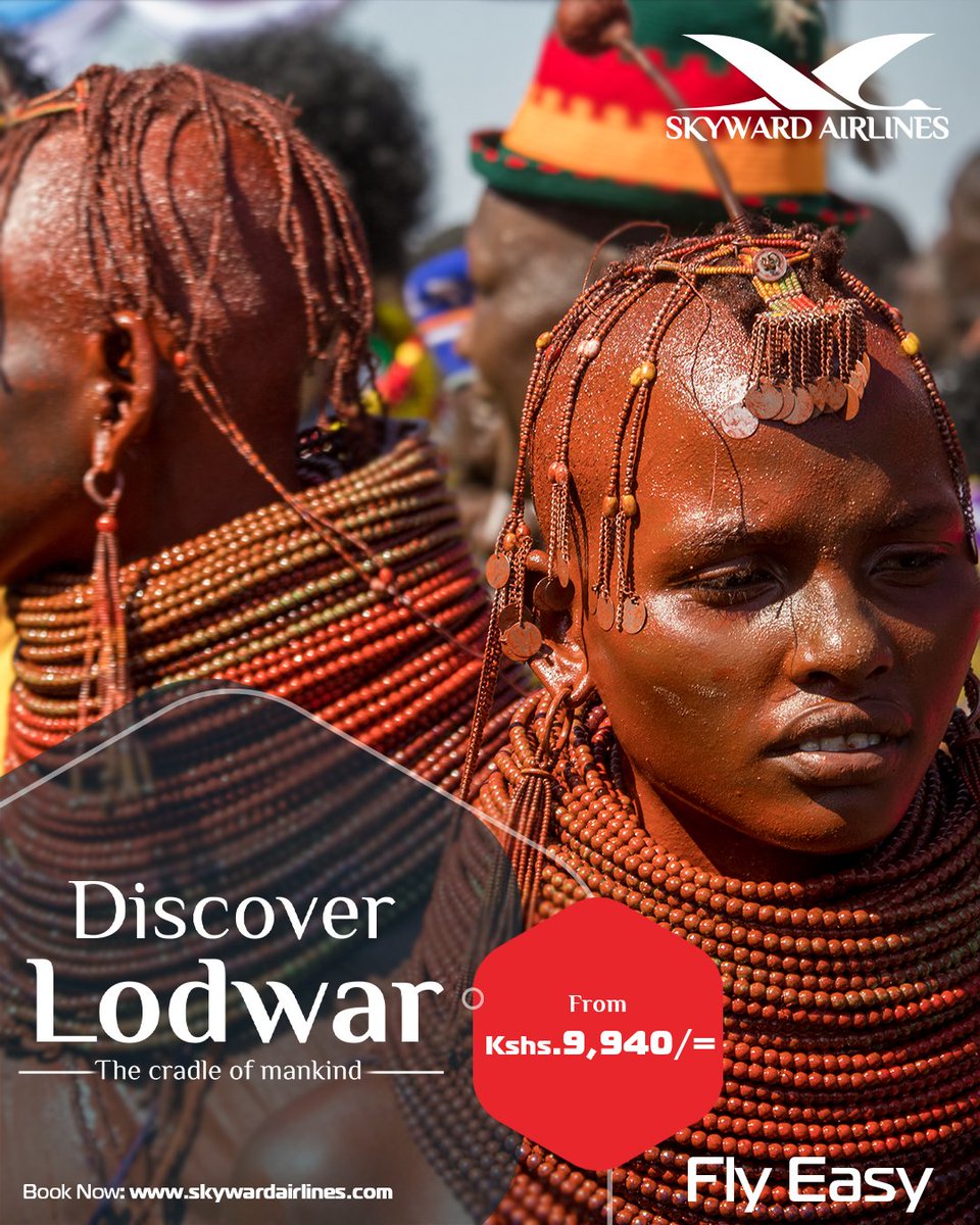 Fly to where ancient footsteps began with daily flights to Lodwar starting from Kshs 9940.

#SkywardAirlines #FlyEasy #Lodwar #Adventure #Travel