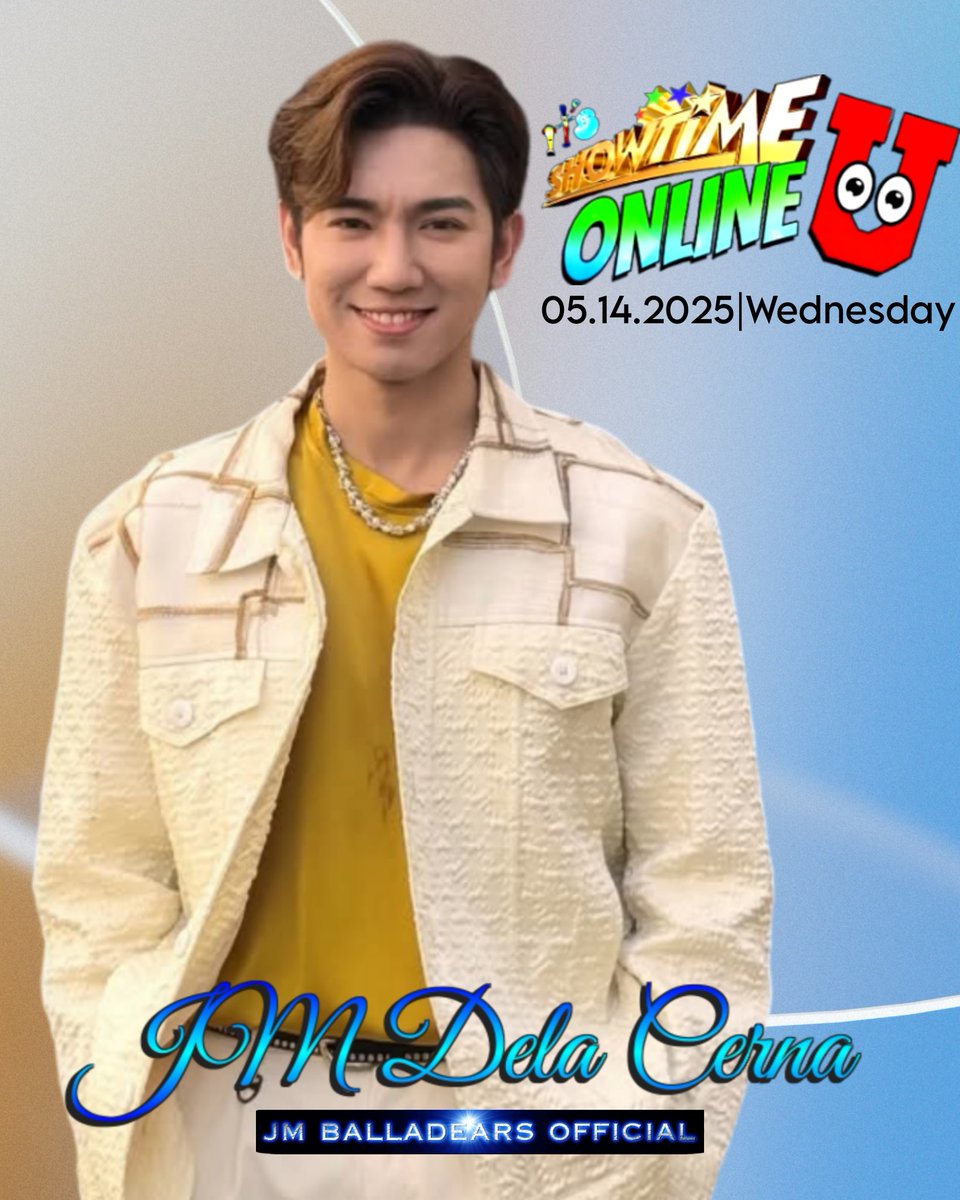 JMBalladears's tweet photo. Overload SOUkapogian this Wednesday May 14,2025, 11:45am kasama ang nag-iisang lodi sa kantahan pati na rin sa kulitan JM Dela Cerna @JM_jmdc 😅✌️

#JMDelaCerna
#TheFrontman
#JMBalladears
#ShowtimeOnlineU https://t.co/5dm1NsyFbZ