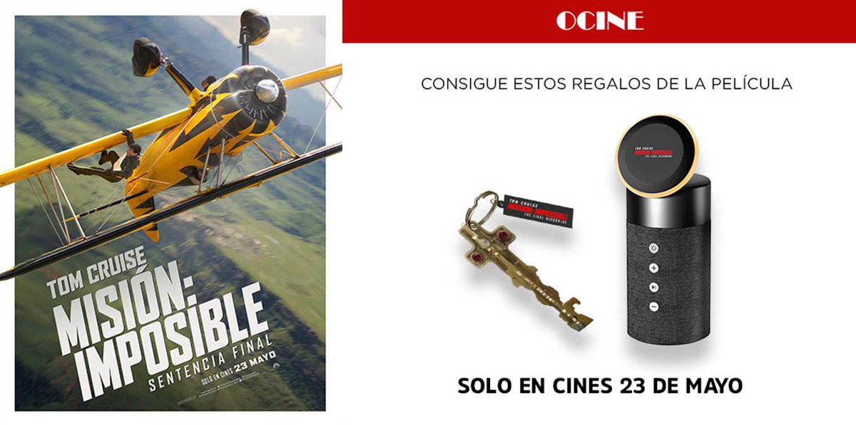 ¡Consigue uno de estos 4 packs de #MisiónImposible: Sentencia Final!
Para participar:
🐦 ¡Síguenos! (<a href="/ocine_es/">OCINE</a>)
🔁 RT
🗨 Menciona a la persona más fan de Ethan Hunt que conozcas
📃 BBLL ➡ bit.ly/4mflxDe 
📅 Finaliza el 21/5 📅