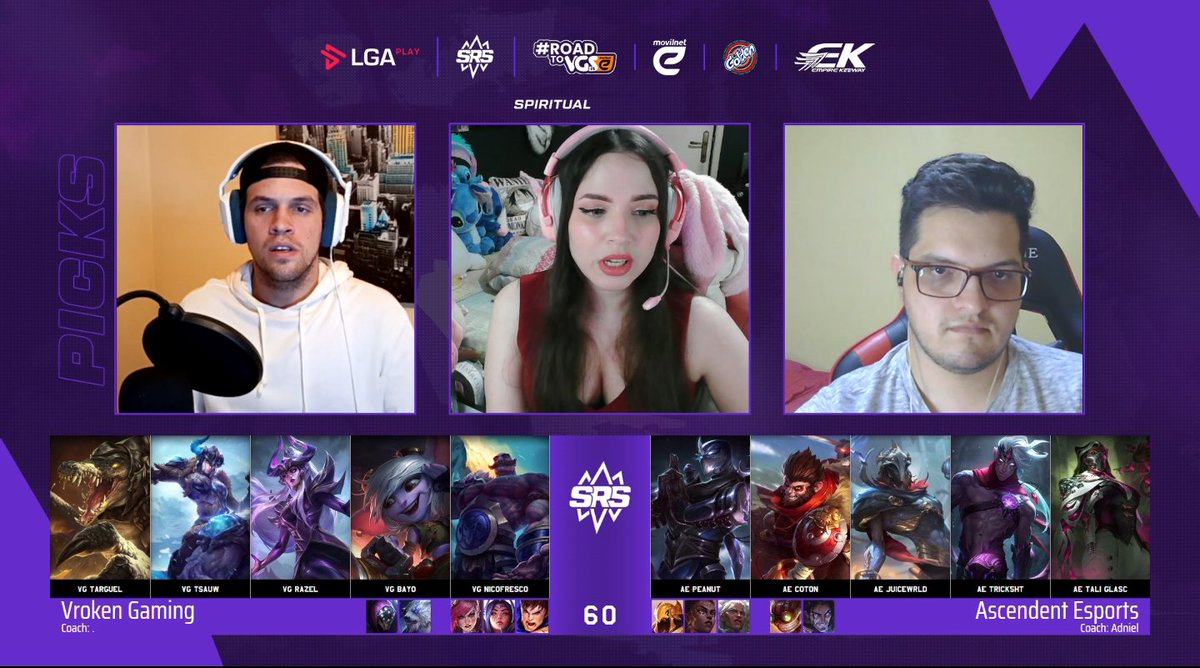 ¡PROTEGIENDO LA CIMA! 💥

Arranca un nuevo ENFRENTAMIENTO cuando los ninjas de <a href="/VrokenGaming/">Vroken Gaming | VG</a> DESAFIEN a la escuadra alada de <a href="/ascendentesport/">Ascendent Esports</a> quienes buscarán DEFENDER su lugar en lo más alto de la tabla 👀

#SpiritualRiftSeries2K25 #SRS2K25