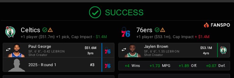 ExtendStory's tweet image. Trade machine day 1