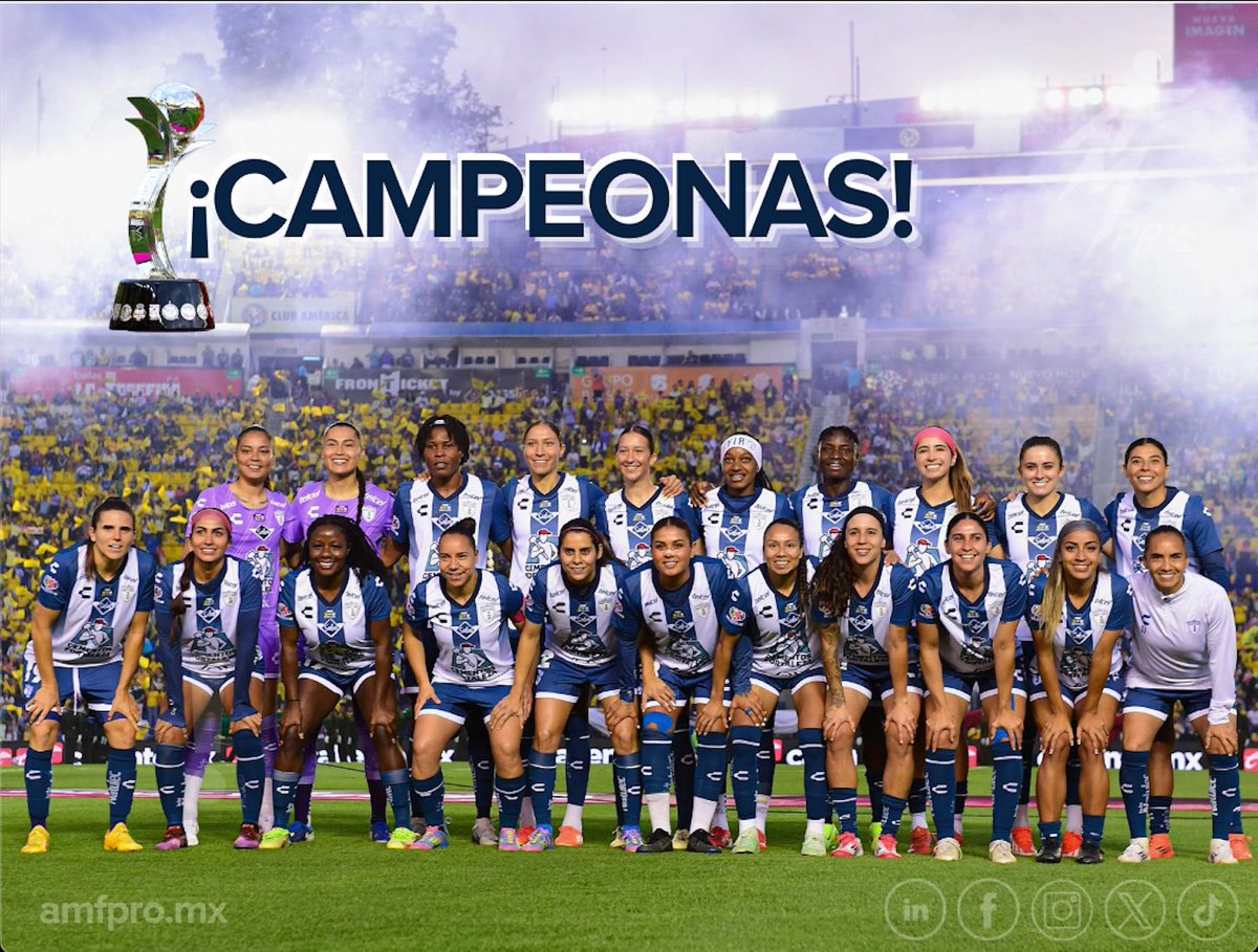 ¡FELICIDADES compañeras de <a href="/TuzosFemenil/">Club Pachuca Femenil</a> por su primer título en la #LigaMXFemenil!
Torneo #Clausura2025