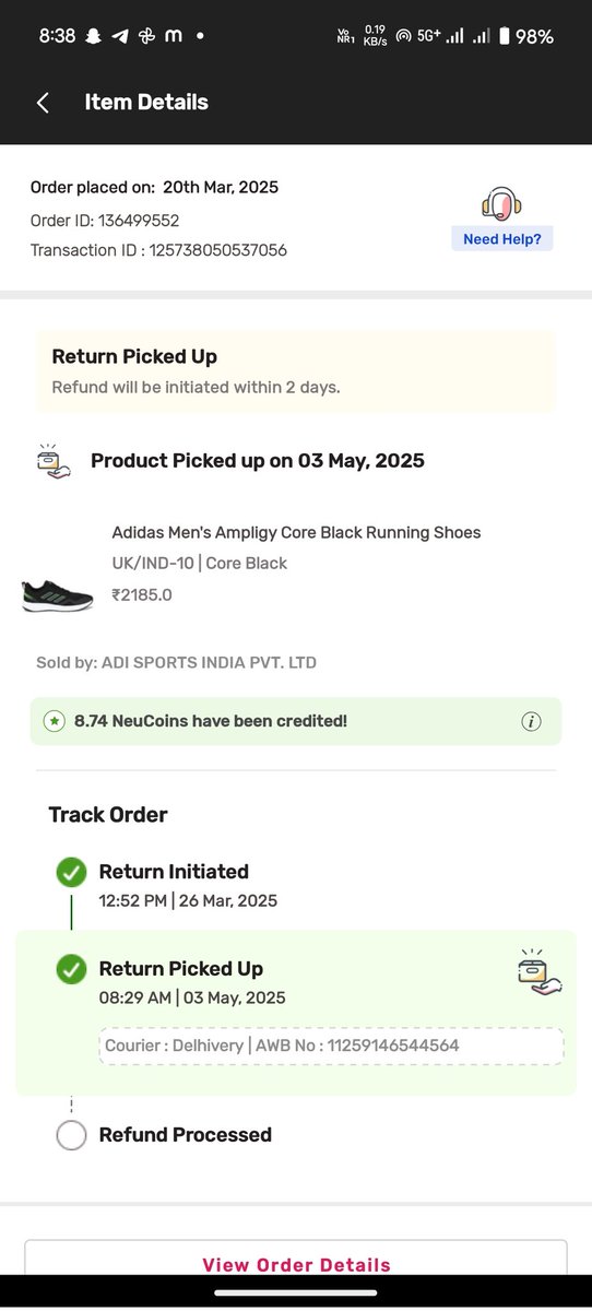 Rohit meena (@rohitmk0001) on Twitter photo Pickup 3 may ko complete ho chuka hai per refund abhi tak nhi de rahe hai kya problem aa rahi hai sir btao ge <a href="/TataCLiQCare/">TATACLiQ Fashion Care</a> <a href="/TataCLiQFashion/">Tata CLiQ Fashion</a> Pickup 3 may ko complete ho chuka hai per refund abhi tak nhi de rahe hai kya problem aa rahi hai sir btao ge <a href="/TataCLiQCare/">TATACLiQ Fashion Care</a> <a href="/TataCLiQFashion/">Tata CLiQ Fashion</a>