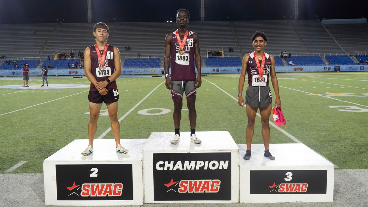 Southwestern Athletic Conference (@theswac) on Twitter photo 𝗣𝗼𝗱𝗶𝘂𝗺 𝗔𝗹𝗲𝗿𝘁 🚨
Men's 3000m Steeplechase is in the books 📚
🥇David Livingston - <a href="/txsutfxc/">Texas Southern TF/XC</a>
🥈Juan Osorio - <a href="/aamutfxc/">AAMU Track and Field/XC</a>
🥉Jeremiah Barrera - <a href="/txsutfxc/">Texas Southern TF/XC</a> | PR✅
#SWACOTF | #BuildingChampionsForLife 𝗣𝗼𝗱𝗶𝘂𝗺 𝗔𝗹𝗲𝗿𝘁 🚨
Men's 3000m Steeplechase is in the books 📚
🥇David Livingston - <a href="/txsutfxc/">Texas Southern TF/XC</a>
🥈Juan Osorio - <a href="/aamutfxc/">AAMU Track and Field/XC</a>
🥉Jeremiah Barrera - <a href="/txsutfxc/">Texas Southern TF/XC</a> | PR✅
#SWACOTF | #BuildingChampionsForLife