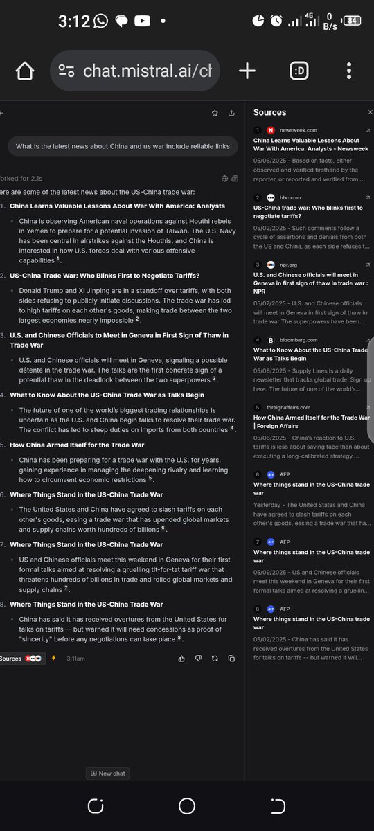 The Web search tool in le chat allows for accessing real time data online go and explore #ALX_AiSK <a href="/alx_africa/">ALX Africa</a> <a href="/jeloe_enaks23/">Jeloe</a>  it even added data sources