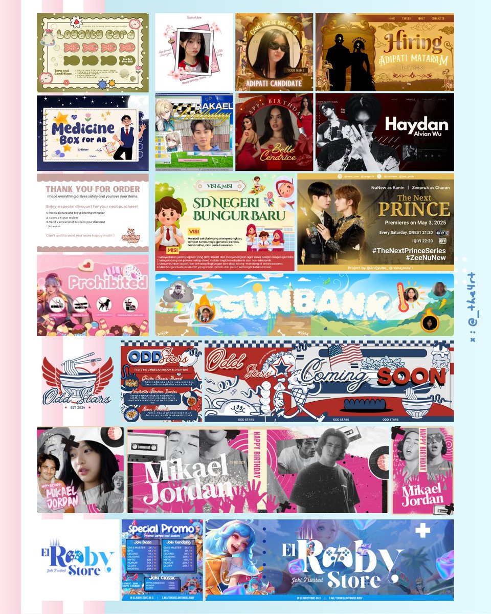 prtezel's tweet image. 3160 #ZonaUang

Jasa commis design desain edit pl pricelist qr qris deco loyalty card sticker wm watermark scribble corat coret poster infografis feed feeds story banner hand logo brosur twb twibbon pamflet lanyard
@_the4rt