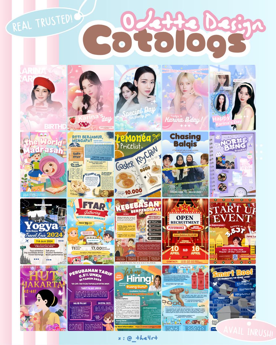 prtezel's tweet image. 3160 #ZonaUang

Jasa commis design desain edit pl pricelist qr qris deco loyalty card sticker wm watermark scribble corat coret poster infografis feed feeds story banner hand logo brosur twb twibbon pamflet lanyard
@_the4rt