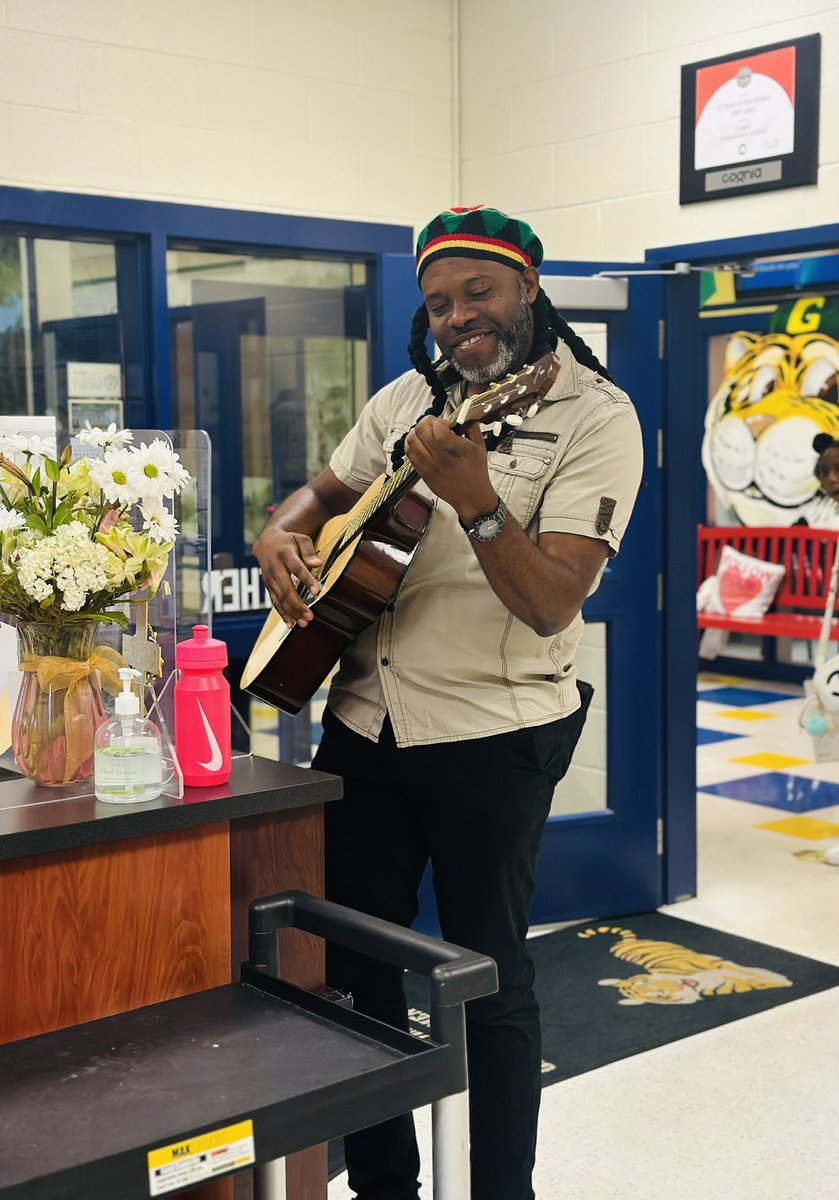 GESTigersSC's tweet image. Last week, Geiger's teachers observed Teacher Appreciation Week with an underground Spirit week. Wednesday was a music icon day, during which our local stars savored some delectable cupcakes. Thursday was secret agent day.