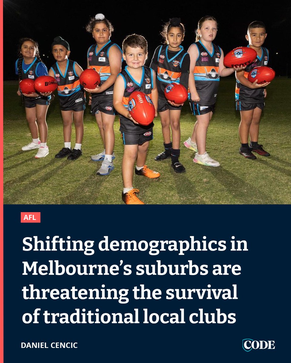 Seismic demographic shifts in Melbourne’s suburbs are threatening the survival of traditional footy powerhouses, and now the race is on to attract the next generation of young players.

STORY ▶️ bit.ly/4k1P5mf