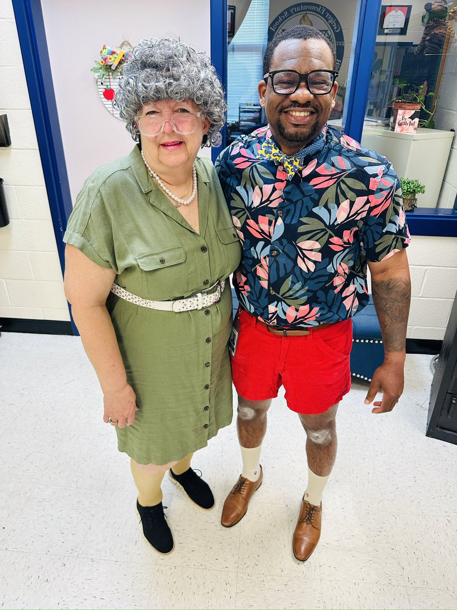 GESTigersSC's tweet image. To wrap up Teacher Appreciation Week and underground spirit week Friday, was disguise day. Can you guess the teacher?