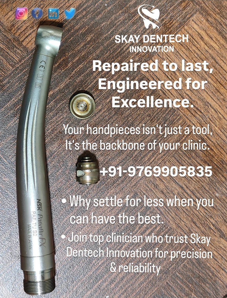Skay Dentech Innovations (@handpieceexprt) on Twitter photo #dentalhealth #dentalclinic #dentalcare #dentalequipment #dentalhandpiece #dentalservice #repairshop #endodontics #endodontist #dentist #dentistry #Dentist #dentalimplants #dentalhygiene #SkayDentech <a href="/soham1087/">SOHHAM KHATRII</a> #dentalhealth #dentalclinic #dentalcare #dentalequipment #dentalhandpiece #dentalservice #repairshop #endodontics #endodontist #dentist #dentistry #Dentist #dentalimplants #dentalhygiene #SkayDentech <a href="/soham1087/">SOHHAM KHATRII</a>