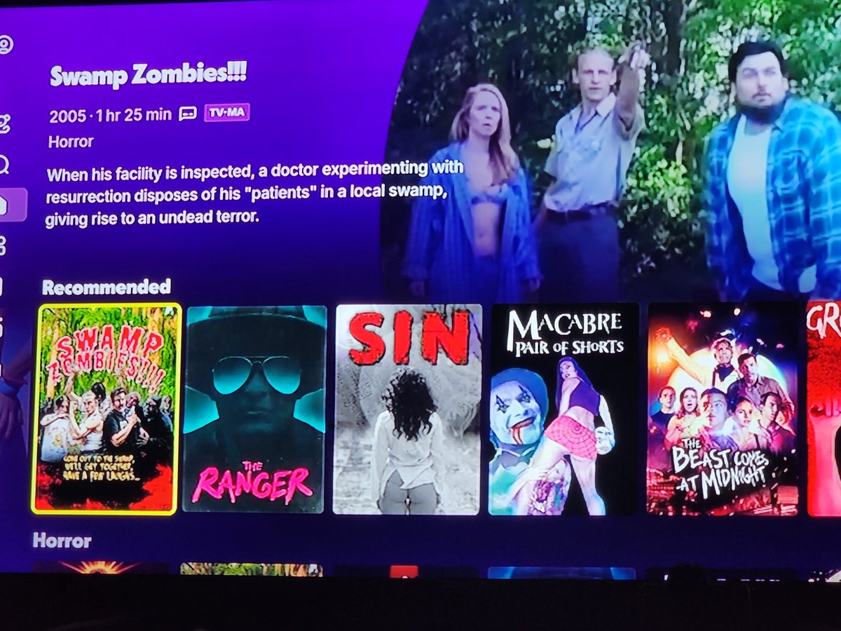 On tubi tv today.....the 1st film i ever did over 20 years ago....SWAMP ZOMBIES. I'm glad this film is still enjoyed/asked about to this day....