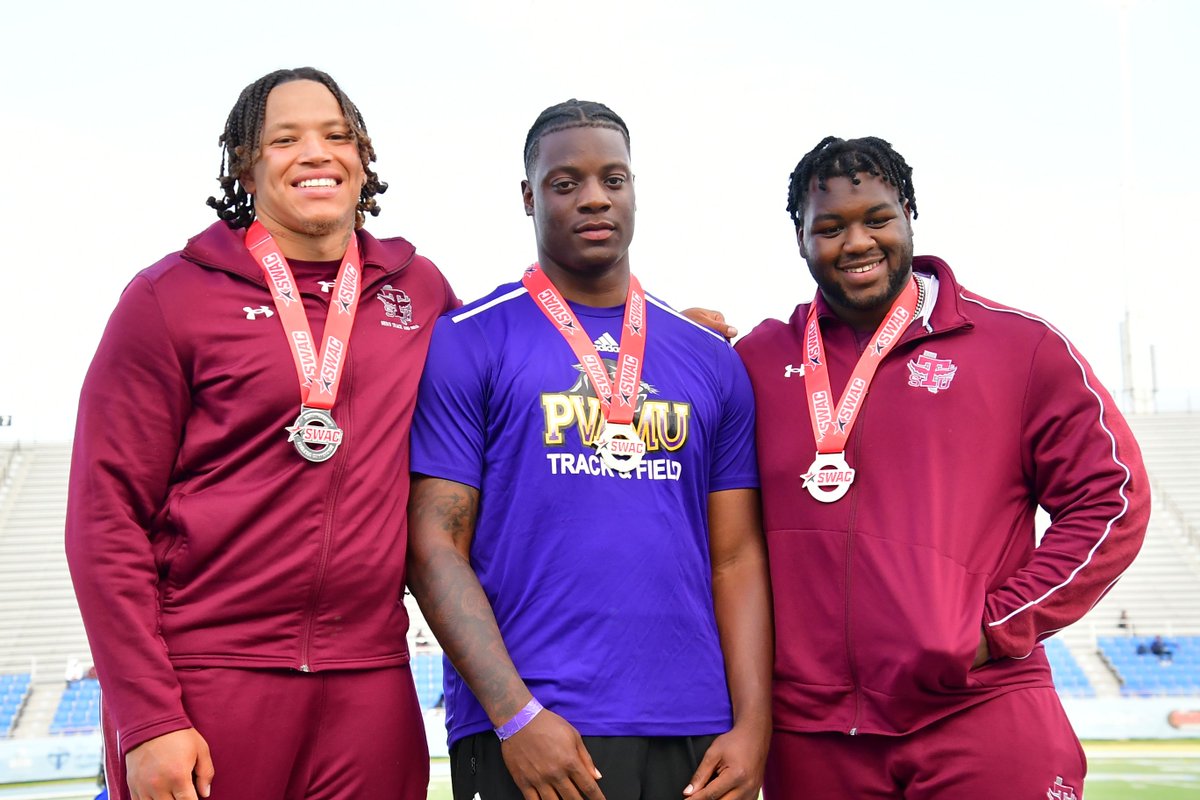 Southwestern Athletic Conference (@theswac) on Twitter photo 𝗣𝗼𝗱𝗶𝘂𝗺 𝗔𝗹𝗲𝗿𝘁 🚨
Men's Shot Put is in the books 📚
🥇Kaiden Berry - @pvamutrack
🥈Jalen Walker - <a href="/txsutfxc/">Texas Southern TF/XC</a>
🥉Trevon Hill - <a href="/txsutfxc/">Texas Southern TF/XC</a>
#SWACOTF | #BuildingChampionsForLife 𝗣𝗼𝗱𝗶𝘂𝗺 𝗔𝗹𝗲𝗿𝘁 🚨
Men's Shot Put is in the books 📚
🥇Kaiden Berry - @pvamutrack
🥈Jalen Walker - <a href="/txsutfxc/">Texas Southern TF/XC</a>
🥉Trevon Hill - <a href="/txsutfxc/">Texas Southern TF/XC</a>
#SWACOTF | #BuildingChampionsForLife