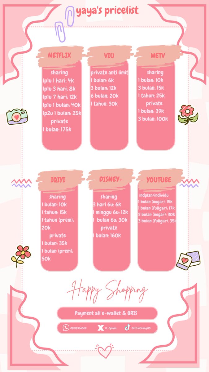 _fyaaaa's tweet image. haii aku jual aplikasi premium nii!!
yang minat bisa lamgsung dm yaaa❣️
atau bisa langsung order ke WA  085189660611

#jualakunpremium #zonauang #zonajajan #aplikasipremiun