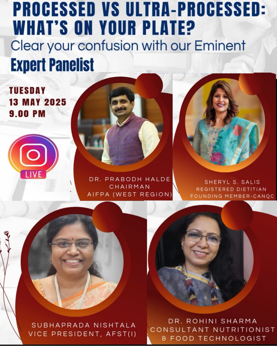 Gentle Reminder for today's session on #canqc's #instalive at 9 pm 

instagram.com/canqc?igsh=Zm5…

C u there

#ProcessedVersusUltraProcessed
#ClearTheConfusion

<a href="/mid_day/">Mid Day</a> <a href="/TOIIndiaNews/">TOI India</a> <a href="/TOIMumbai/">TOI Mumbai</a> <a href="/MoHFW_INDIA/">Ministry of Health</a> <a href="/EduMinOfIndia/">Ministry of Education</a> 

<a href="/NhsSheryl/">Sheryl NHS</a>
