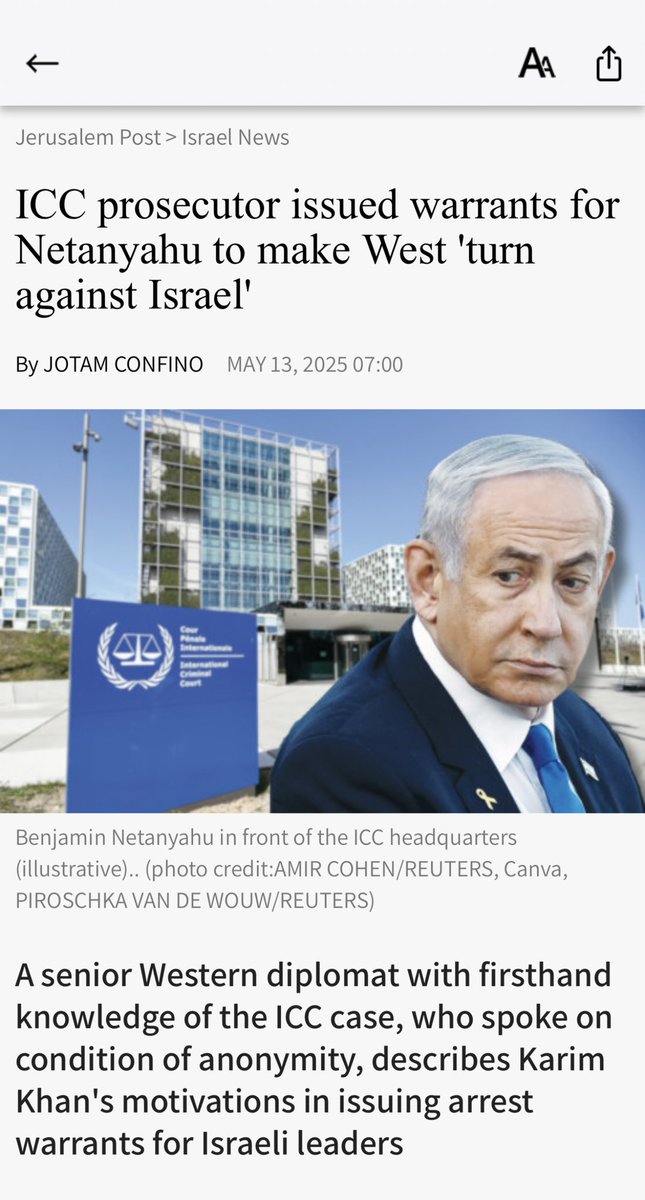 Jotam Confino (@mrconfino) on Twitter photo I can finally reveal my bombshell exclusive after months of work.
ICC prosecutor Karim Khan hoped arrest warrants for Netanyahu & Gallant would turn Western nations against Israel — senior Western diplomat tells <a href="/Jerusalem_Post/">The Jerusalem Post</a>
Key revelations from my exclusive report:
• 🎯 I can finally reveal my bombshell exclusive after months of work.
ICC prosecutor Karim Khan hoped arrest warrants for Netanyahu & Gallant would turn Western nations against Israel — senior Western diplomat tells <a href="/Jerusalem_Post/">The Jerusalem Post</a>
Key revelations from my exclusive report:
• 🎯