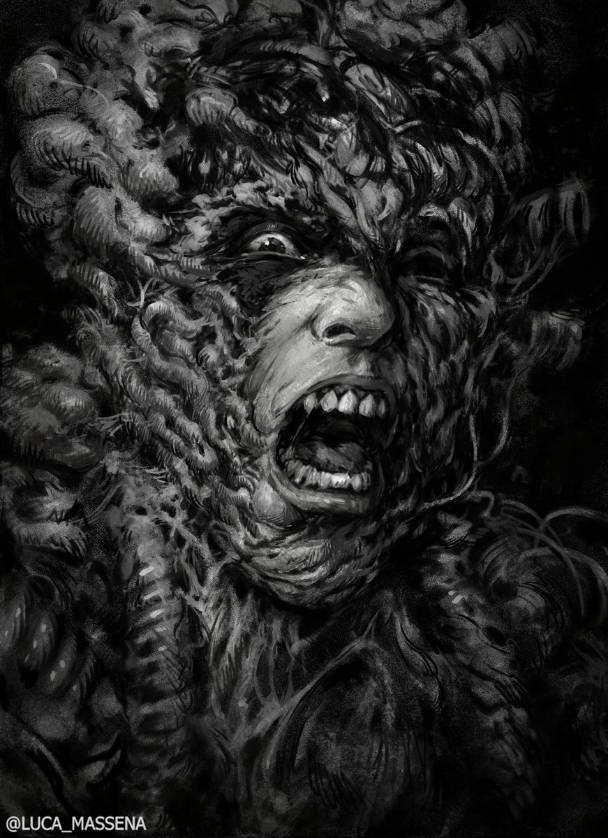 WIP, Tetsuo: The Iron Man.
Estou publicando vídeos exclusivos no meu instagram (abri de novo aquela bagaça), estou recomeçando novas abordagens, ou seja, nova leva de pinturas sujas e desgraçadas.  
Link:instagram.com/luca_massena/