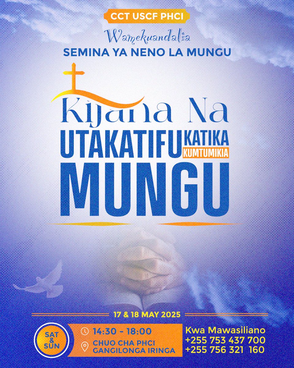 Leo nimeaminiwa na Kanisa kutengeneza Poster yenye Baraka🙏🏼
