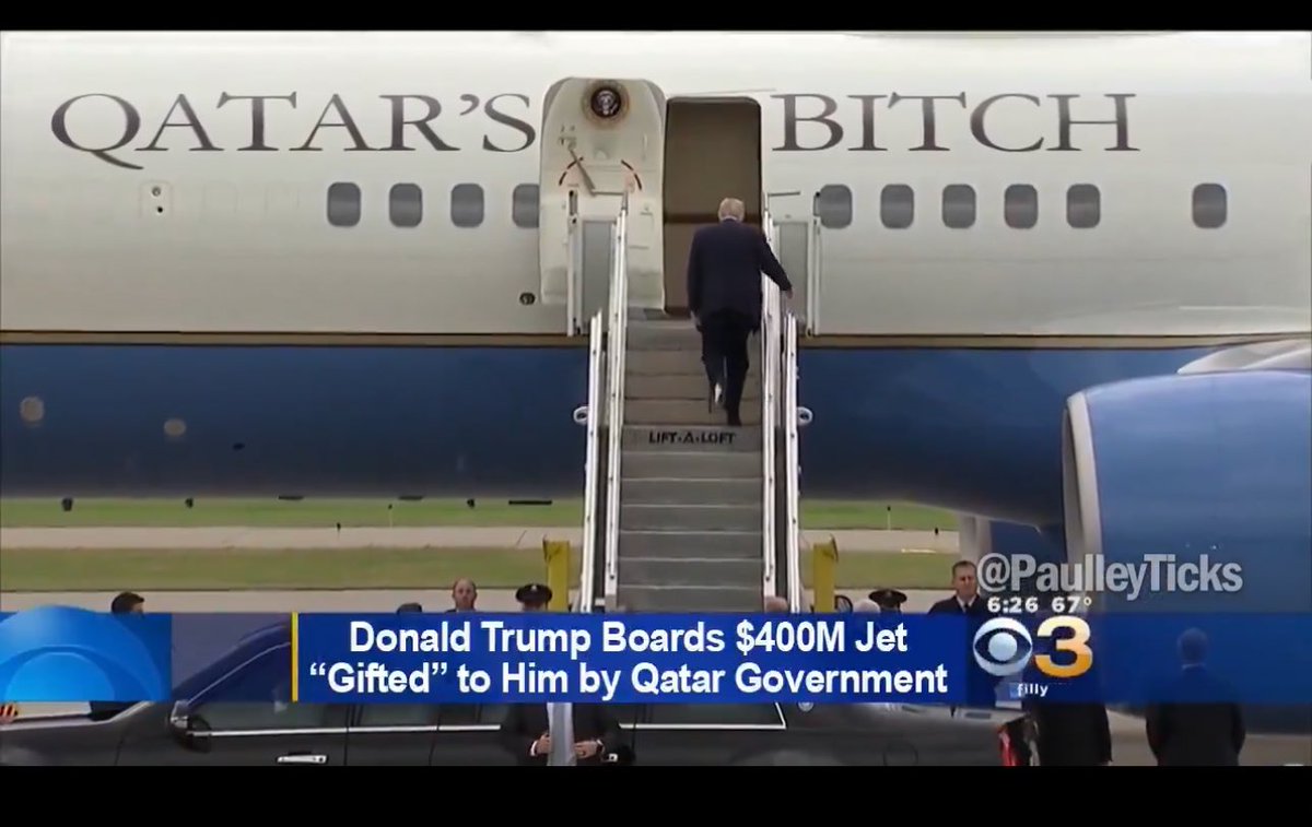 Qatar spent $400M to call POTUS .. B*tch !!!