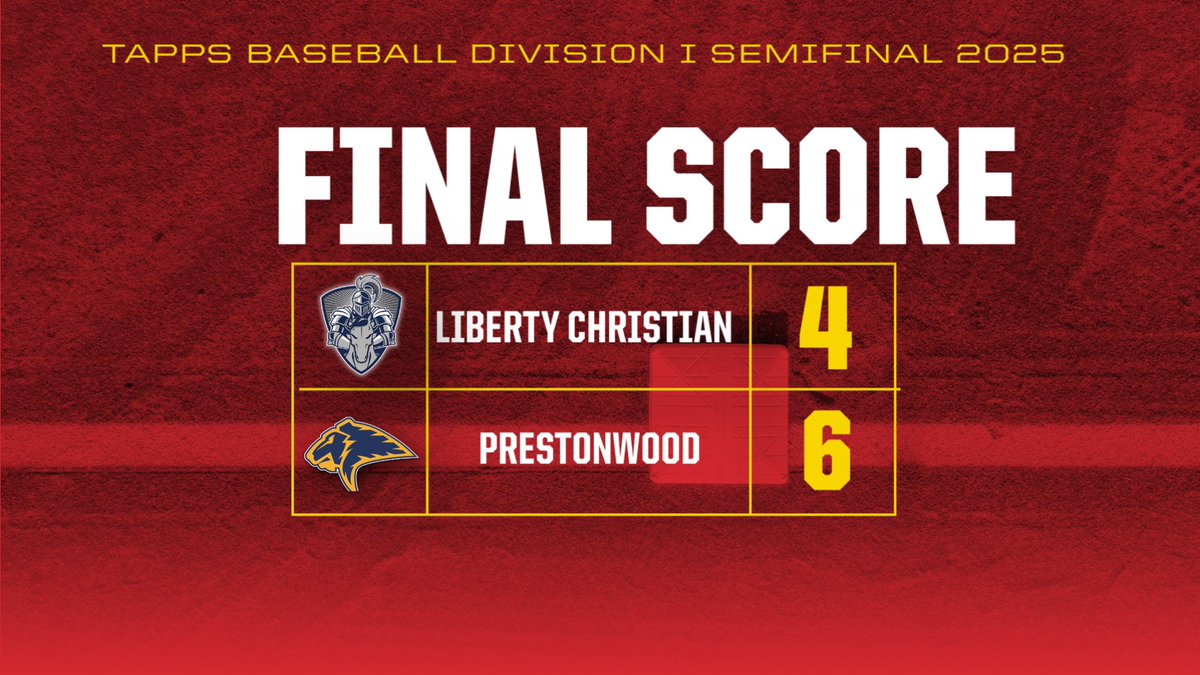 TAPPS 2025 Division I State Semifinal Final Score⚾️